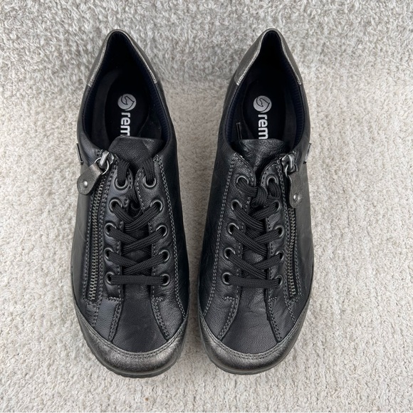 Remonte Shoes Womens 7 Black/Silver Liv 2 R1402-01 Side Zip Comfort‎ Side Zip - Picture 7 of 14